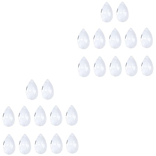 Hemobllo 24pièces Pendentifs Verre Transparent Pour Lustre Décoration De Rideaux Et Événements Effet Réfléchissant Pour Mariages Et Fêtes