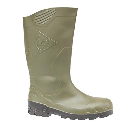 DUNLOP Devon Sicherheits-Gummistiefel, Unisex, Grün/Schwarz