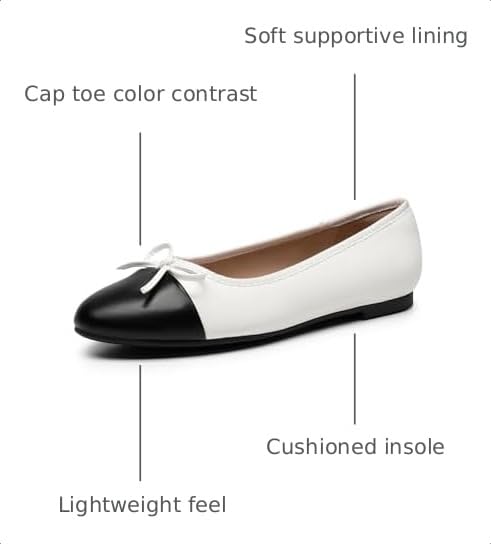 Image of Dream Pairs Women's Flats, Round Toe Ballet Flats, Comfortable Slip-on Dressy Business Casual Work Office Ballerina Flat Dress Shoes