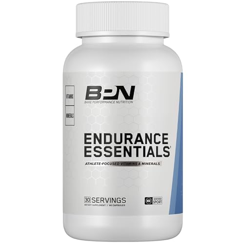 BARE PERFORMANCE NUTRITION Endurance Essentials | Endurance Athlete Daily Multivitamin | NSF Certified for Sport | Supports Energy Muscle Function Immune & Bone Health | 30 Capsules