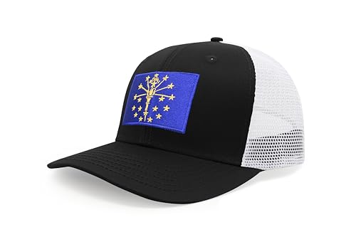 Image of International Tie State Hat for Men and Women, Adjustable Snapback Trucker Baseball Cap with Embroidered Patch