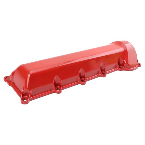 Image of TRQ Left Valve Cover Red Driver Side Compatible with 2007 Chrysler Aspen 2000-2007 Dodge Dakota Durango 2002-2007 Ram 1500 2006-2007 Jeep Commander 1999-2007 Grand Cherokee Mitsubishi Raider