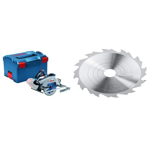 Bosch Professional BITURBO Akku Handkreissäge GKS 18V-68 GC (kompatibel mit Führungsschienen, ohne Akkus und Ladegerät, in L-BOXX 238) + Zubehör Kreissägeblatt Speedline Wood 190 x 30 x 2,4 mm, 12
