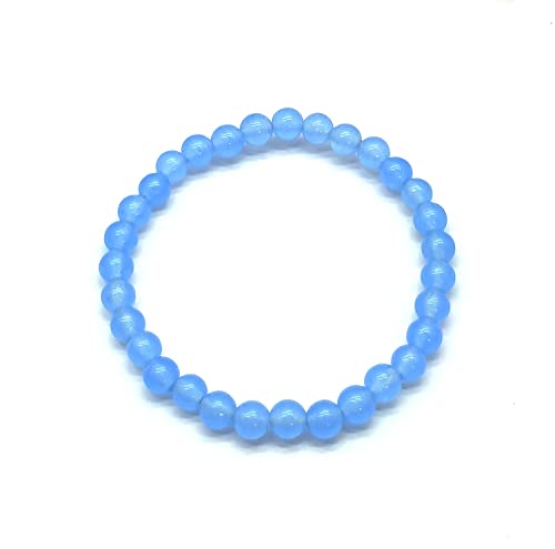 Bracelet en jade bleu aqua de 6mm idéal pour le yoga