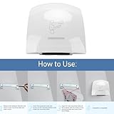 Haofy Elektrischer Händetrockner, Kommerziell, Automatischer Sensor, 1200 W, Schnelles Trocknen für den Heimgebrauch Im Toilettenbüro (EU-Stecker 220 V)