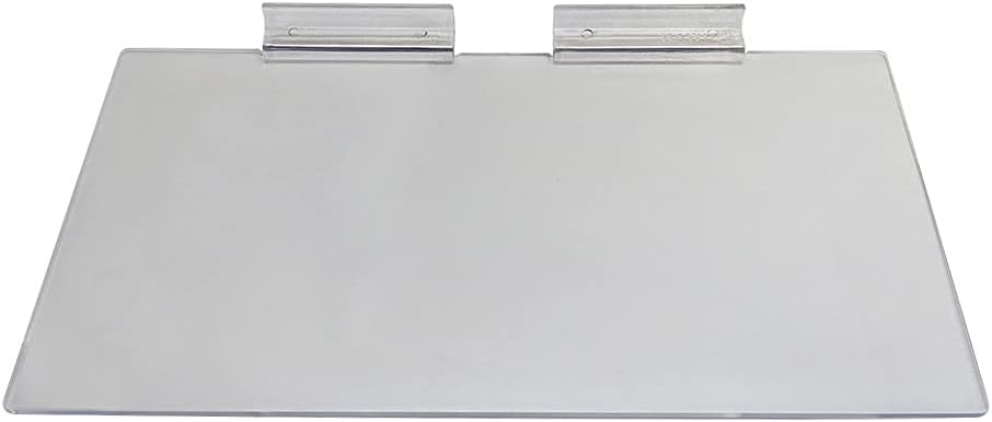 100 Pc 4 x 10 Slatwall Shoe Shelf Flat Styrene Clear Acrylic Display Fixture
