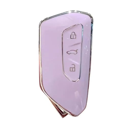 Housse de protection pour clé VW Golf 8 en TPU souple violet