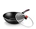 wok Panoramique de poêle en céramique coloré Panque de pancake antiadhésif avec une palette de fumée moins grasse Pan Wok 28cm