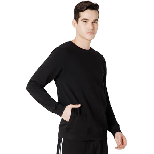 Image of BODYACTIVE Men Full Sleeve Solid Sweatshirt