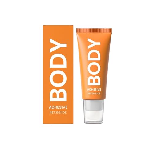 Snowy Body Adhesive, Premium Resistant Invisible Clothing Glue, Sweat Resistant and Skin Safe Body Glue, Clear Non Toxic Fashion Adhesive, Easy to Use & Remove, Not Irritate Skin, Anti-Exposure