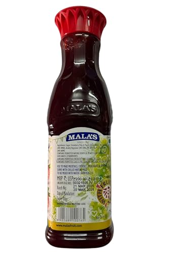 Mala's, Whole Crush 750ml, Strawberry, 750 Millilitre
