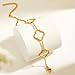 OSICAPEA Clover Bracelets for Women, Stainless Steel Four Leaf Clover Nail Bracelet, 18K Gold Plated Cubic Zirconia Stackable Bracelet, Lucky Love Cuff Bangle, Birthday Gift for Women