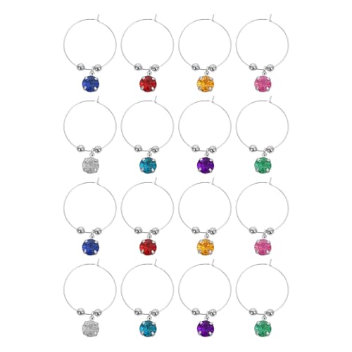 Anillos de acero ligeros WOONEKY con diseño simple y elegante para copas de vino
