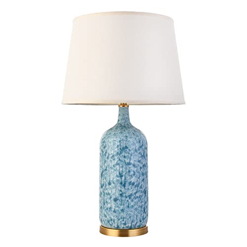 YINDAITY Tischlampen Amerikanische Keramik Tischlampe Schlafzimmer Nachttischlampe Kreativer europäischer Stil Retro Wohnzimmer Studie Dekorative Lampe Brennofen Variable Textur Chinesische Tischleuch Cover