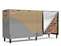 Rosefray 8ft Firewood Rack Cover, Heavy Duty 600D Oxford Waterproof Weather Resistant Wood Rack Cover for Indoor Outdoor Log Holder Storage Browngry