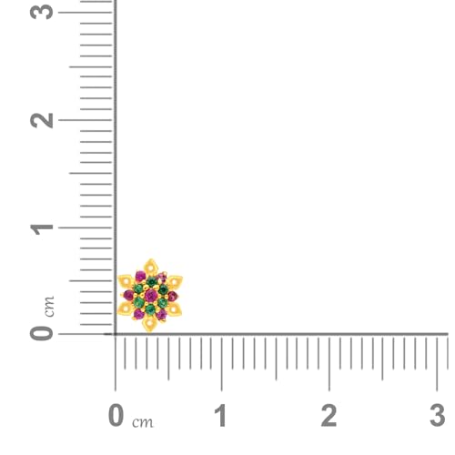 Malabar Gold & Diamonds Yellow Gold Nose Pin for Women 22 k | 22k BIS Hallmark (916) Nose Stud for Women and Girls with Piercing - Image 4