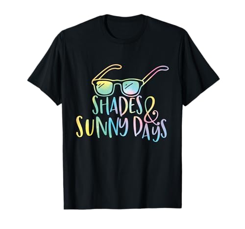 Lunettes de soleil rétro "Shades and Sunny Days" Summer Beach Retro T-Shirt