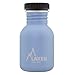 Laken Botella de Acero Inoxidable con Tapón de Rosca Negro y Boca Ancha 350ml, Azul
