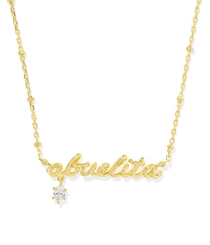 Kendra Scott Womens Abuelita Crystal Short Pendant Necklace Gold One Size One Size