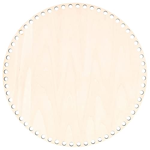 Cesta natural de 30 cm con agujero, base de espacio en para hacer mismo tejer ganchillo, bolsa moldeadora de suelo