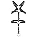 Pfylinqo Men's Punk Body Chest Harness PU Leather Harness with Cock Ring, Gothic Men's Clothing Bandage Costumes Sexy Slave Clubwear, Sex Toy for Couples, Extreme Sex (Black)