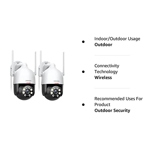 2Packs, 2K Wifi Outdoor Security Cameras Pan-Tilt 360° View, 3Mp Surveillance Cameras With Motion Detection And Siren, 2-Way Audio, Full Color Night Vision, Waterproof #TOP7