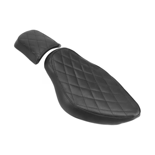 Asiento trasero de pasajero negro custom de cuero artificial para Sportster XL 04-18 7
