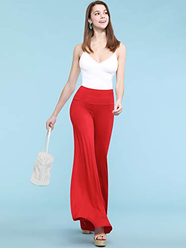 Mbj Wb750 Womens Chic Palazzo Lounge Pants L Red #TOP3