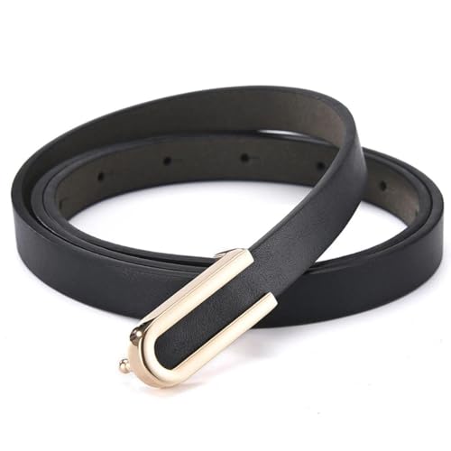 1pc Fashion Alloy Head Buckle Thin Belt Women's Versatile Dress 1.5cm Solid Color Slim Women's Belt4