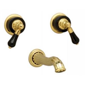 Phylrich WL244 025 - Versailles Black Onyx Handle Wall Mounted Lavatory Faucet