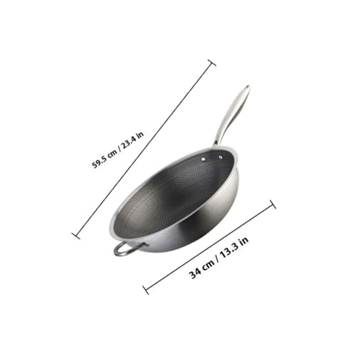 Wok de acero inoxidable OUNONA estilo chino antiadherente miniatura 2