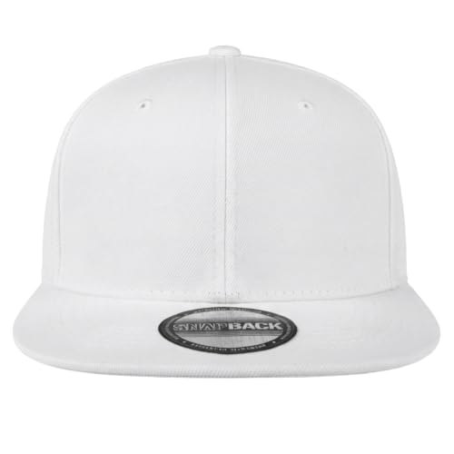 Image of Gelante Snapback Hats for Men - Flat Bill Brim Baseball Cap Hat - Plain Blank Adjustable