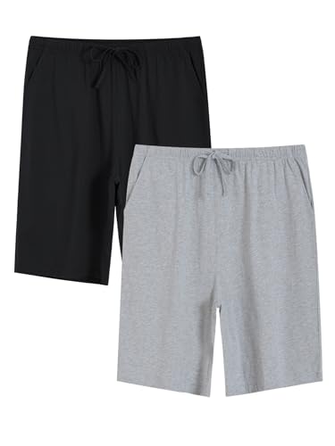 Latuza Women's Knee Length Pajama Shorts Cotton Knit Bermuda Sleep Shorts