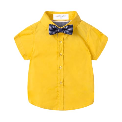 Image of Mud Kingdom Little Boys Dress Shirts Short Sleeve Cute Summer