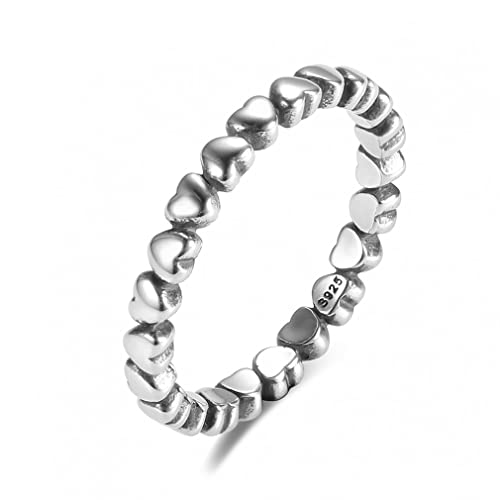 Bague en argent Sterling 925 avec cœur, bijou de mariage élégant et cadeau de fiançailles parfait