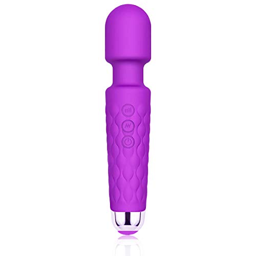 Waterproof Wand Massager Cordless 8 Powerful Speeds 20 Vibration Modes Handheld Mute Rechargeable