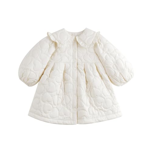 marc & janie Girls Lace Lapel Long Jacket Long Sleeve Bubble Sleeve Snap Button Outerwear Cute Fashion Tops 231217