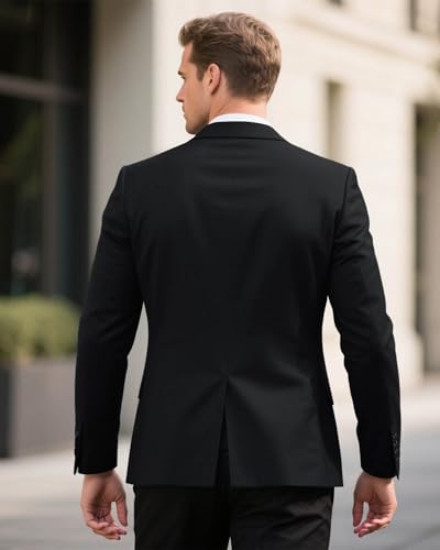 Men's Long-Sleeve Casual Blazer- Lightweight Slim Fit Suit Jacket with One Button4