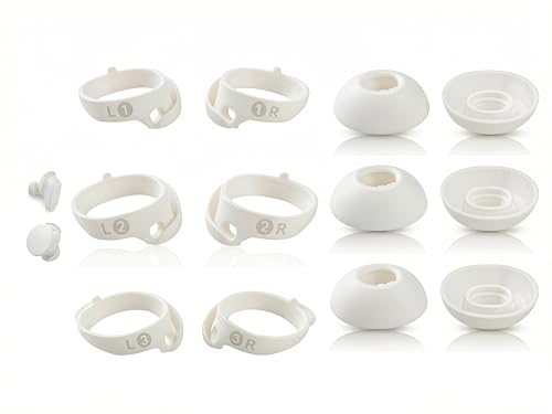 6 Pairs Replacement Ear Tips for Bose QuietComfort Ultra Earbuds (2023)/QuietComfort Ultra 2nd Gen Earbuds(2025) & Bose QuietComfort Earbuds II (2022) - Anti-Slip Silicone Wingtip Covers Eartip-White