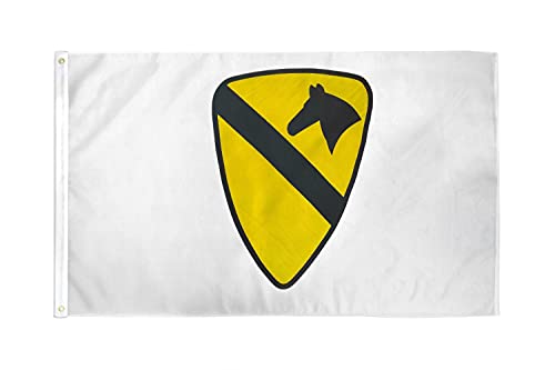 AZ FLAG - Drapeau 1re division de cavalerie des États-Unis - 90x60 cm - Drapeau 1St Us Cavalry Division 100% Polyester Avec Oeillets Métalliques Intégrés - Pavillon 50 g