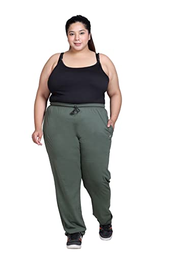 Image of CUPID Women's Cotton Track Pants Regular Fit Lounge Wear Gym Joggers Sports Trouser Night Pants for Ladies