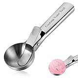 Angirlish Custom Ice Cream Scoop with Trigger Engraved Name Ice Cream Scooper Stainless Steel, Gifts for Dad,Grandpa's Ice Cream Shovel Spoons,Heavy Duty Metal Icecream Scoop Spoon Dishwasher Safe,l