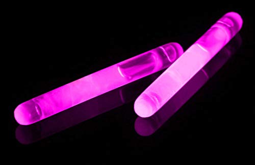 Fun Central 50 Pack - 1.5 Inch Mini Glow Sticks in Bulk - Light Up Sticks for Easter Eggs and Fishing - Pink