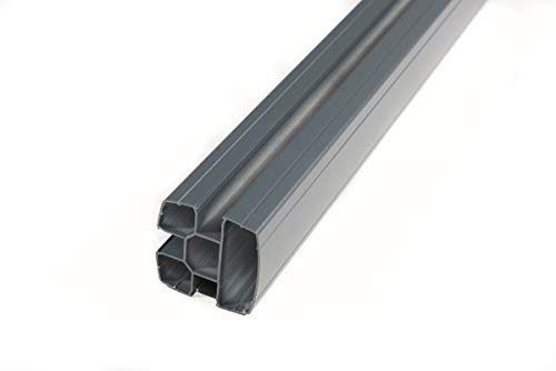 DeToWood WPC-Zaun l Sichtschutz-Zaun Steckzaun Gartenzaun Komplettset Aluminiumpfosten I zum Einbetonieren I Braun (10x… – Bild 4