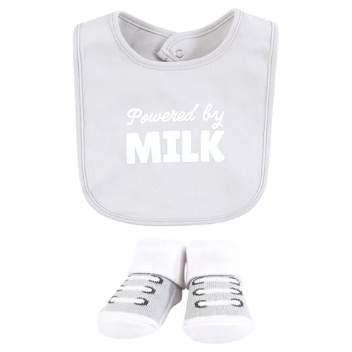 Hudson Baby Unisex BabyCotton Bib and Sock Set3