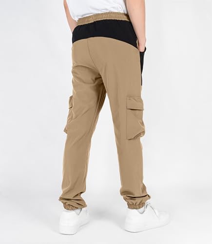 TLAENSON Boys Cargo Pants Joggers Kids Lightweight Quick Dry Hiking Pant Youth Running Athletic Jogging for Sports Outdoor3