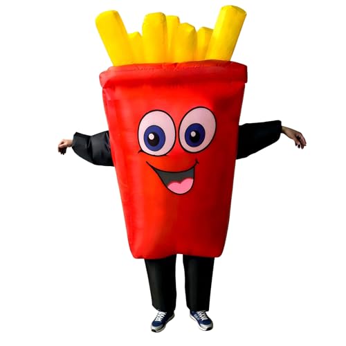 Costume gonflable de frites pour adultes déguisement Halloween cosplay