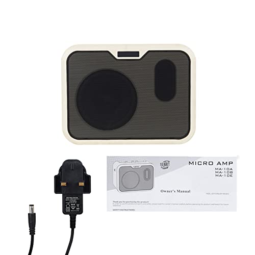 Amplificateur de guitare électrique portable 10 W pour pratique quotidienne Mini ampli de guitare Blanc - Les Beatles, Paul McCartney, John Lennon, RIngo Starr, George Harrison Amplificateur de guitare électrique portable 10 W pour pratique quotidienne Mini ampli de guitare Blanc – Image 5