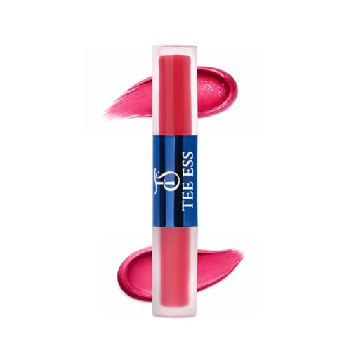 Image of Tee Ess Duo Lips 2-in-1 | Lip Gloss & Matte Cream Mousse Liquid Lipstick | High Shine Gloss + Soft Matte Finish | Long-Lasting, Lightweight & Non-Sticky | 5ml (DRAMA QUEEN)
