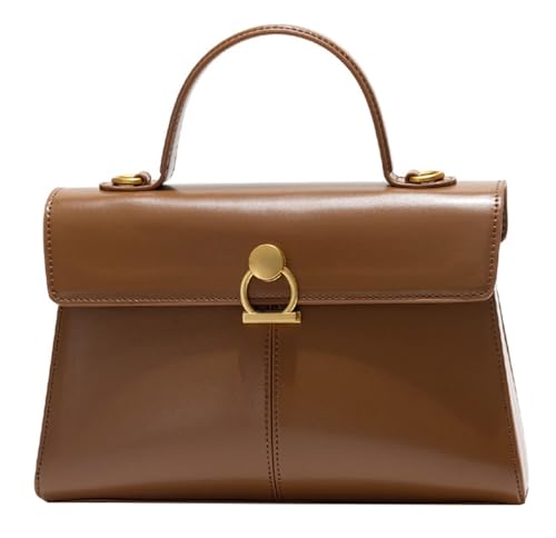 Retro Vegan Leather Shoulder Bag Commuting Tote Handbag Square Satchel Top Handle Purse Travel Dating